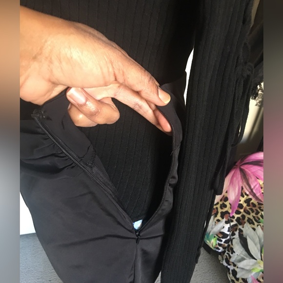 Sexy high-waisted black spandex shorts w/built in rhinestone belt - Picture 8 of 10